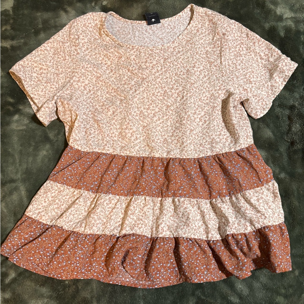 Paper Crane Ruffle Top